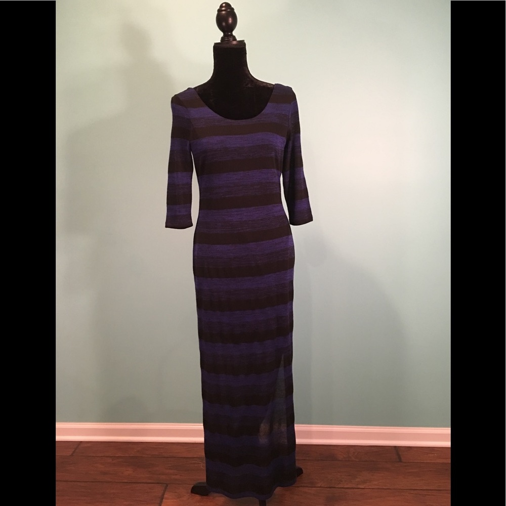 Almost Famous Blue and Black Dress Size L